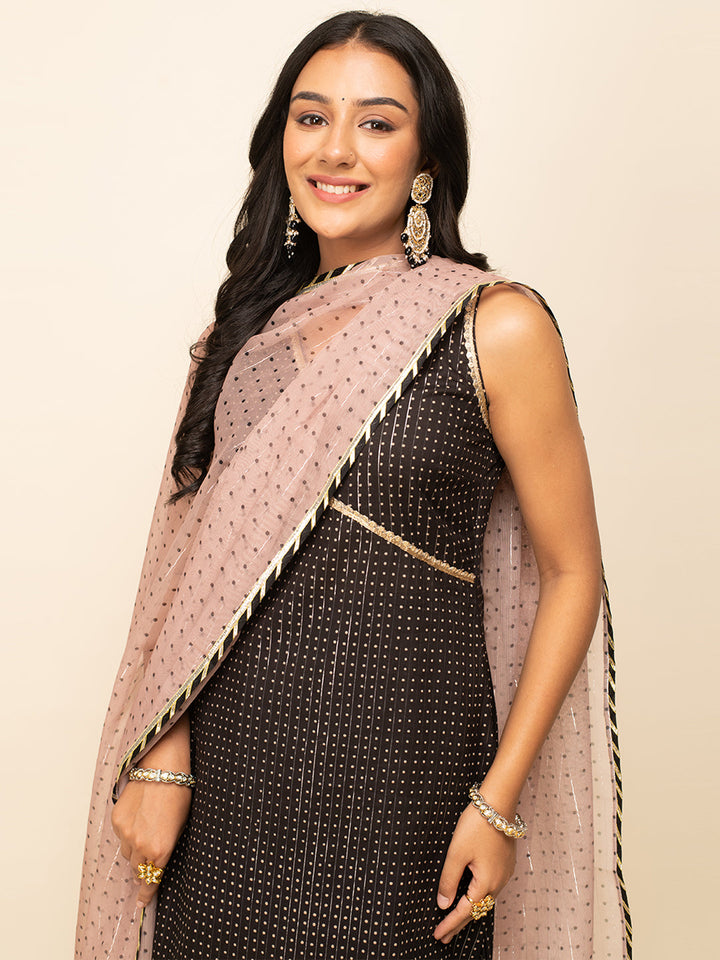 Black-Cotton-Lurex-Straight-3-Piece-Kurta-Set