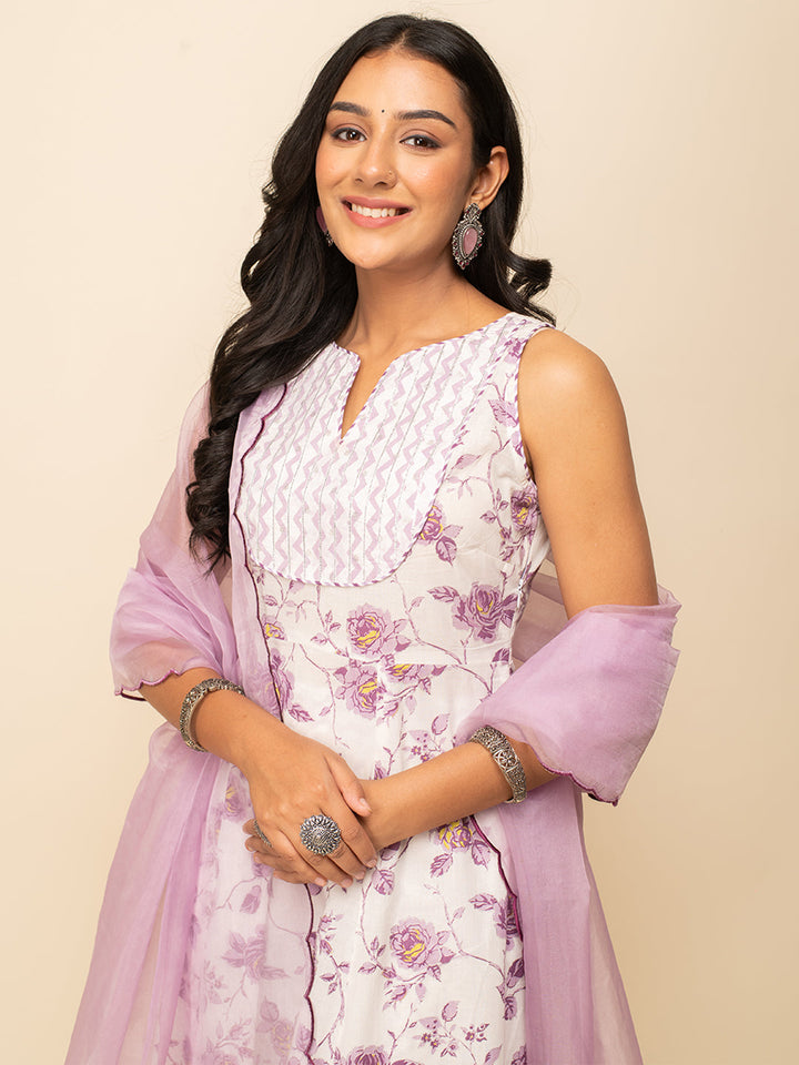 White-Cotton-A-Line-3-Piece-Kurta-Set
