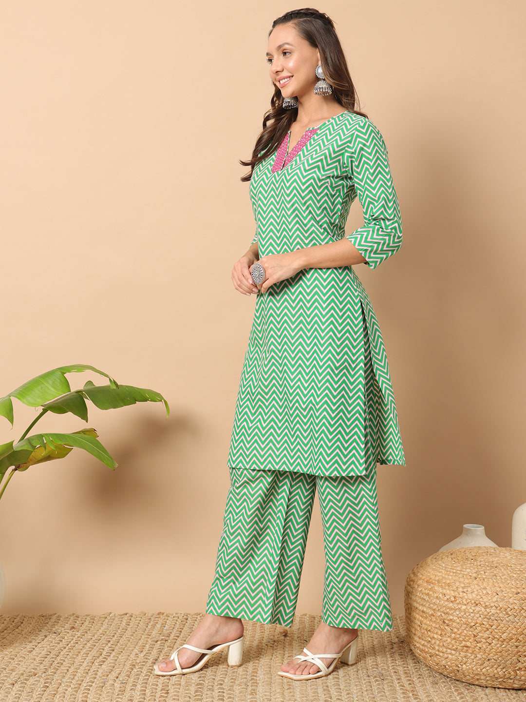 Sea-Green-Cotton-Straight-2-Piece-Kurta-Set