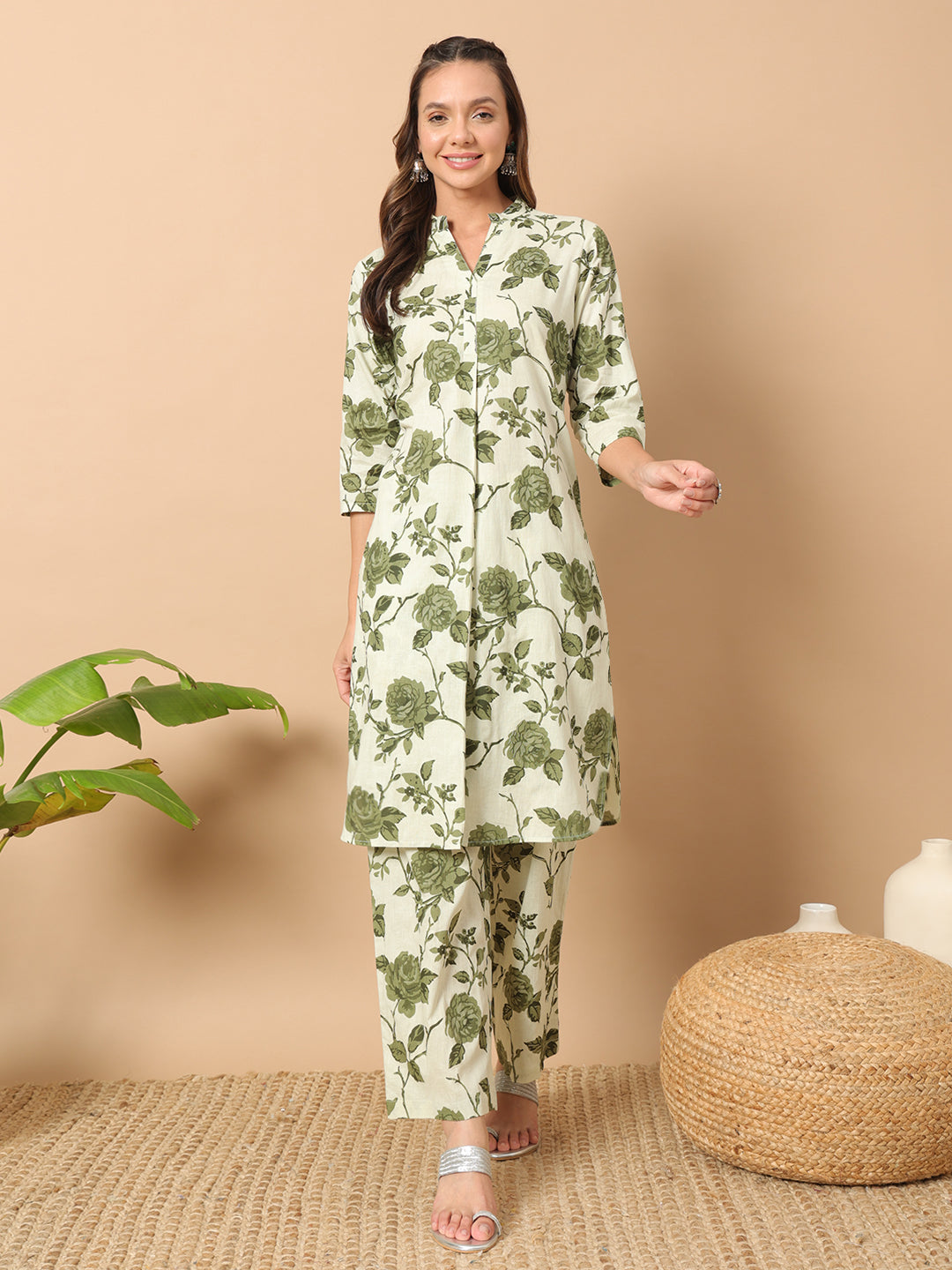 Sage-Green-Cotton-Straight-2-Piece-Kurta-Set