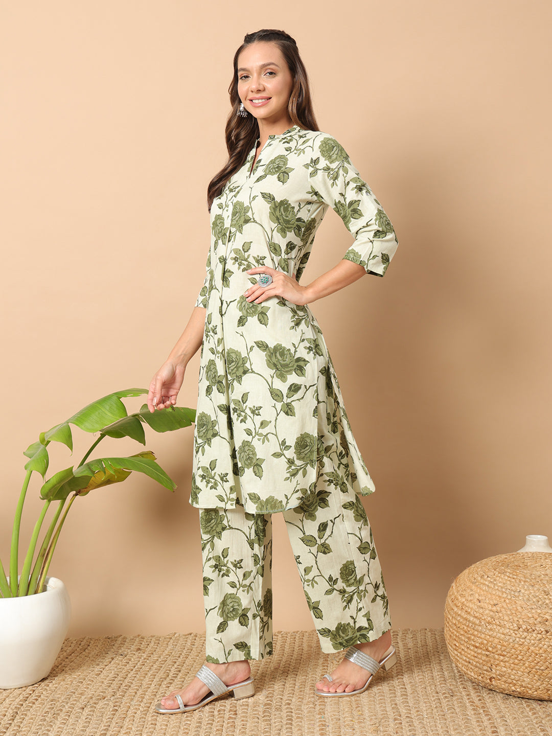 Sage-Green-Cotton-Straight-2-Piece-Kurta-Set
