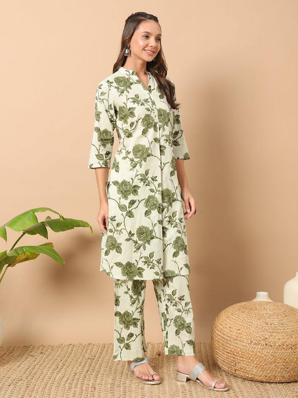 Sage-Green-Cotton-Straight-2-Piece-Kurta-Set