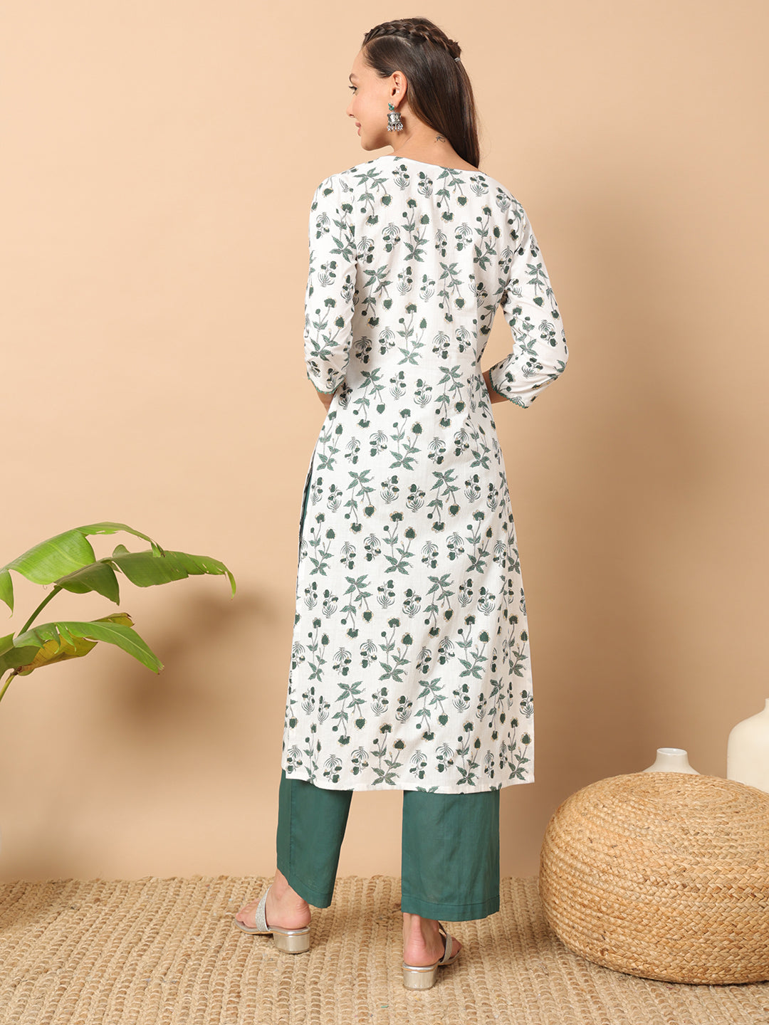 White-Cotton-Straight-2-Piece-Kurta-Set