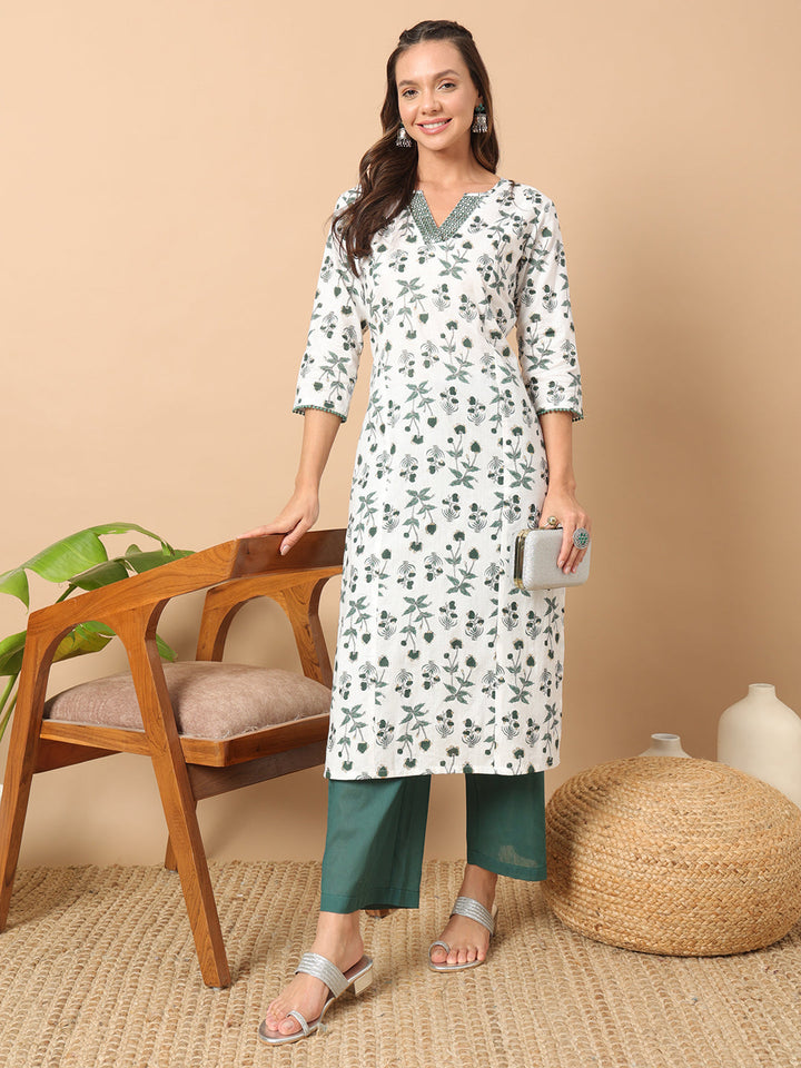 White-Cotton-Straight-2-Piece-Kurta-Set