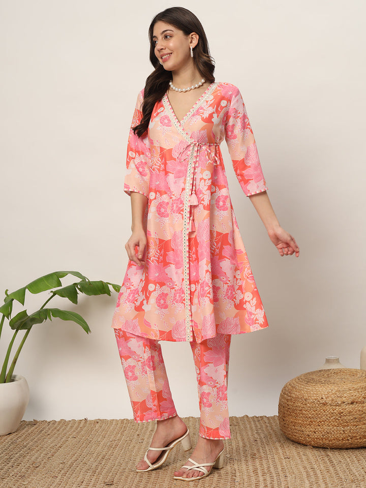 Pink-Cotton-Blend-A-Line-2-Piece-Kurta-Set