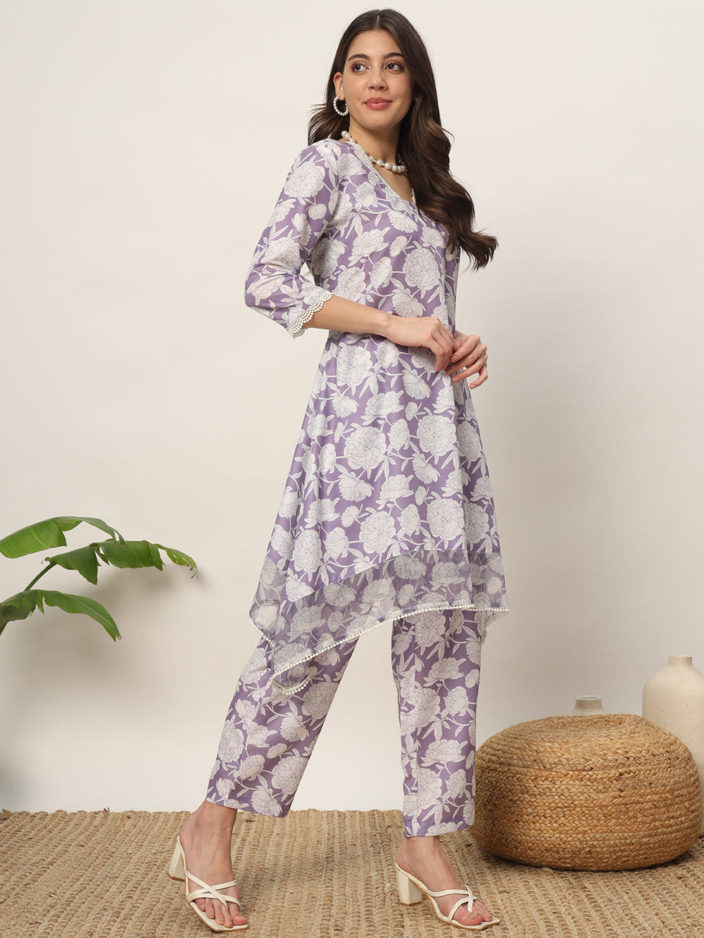 Lavender-Cotton-Blend-Printed-2-Piece-Kurta-Set