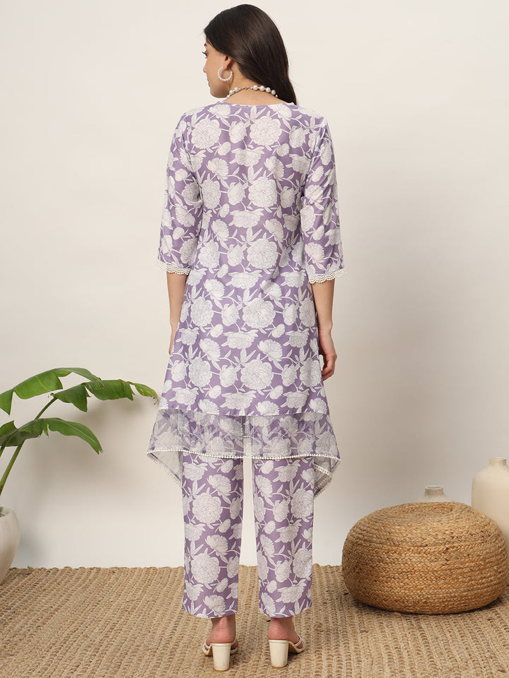Lavender-Cotton-Blend-Printed-2-Piece-Kurta-Set