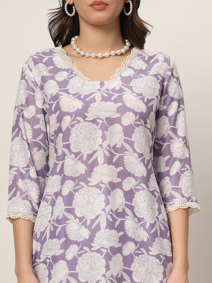 Lavender-Cotton-Blend-Printed-2-Piece-Kurta-Set