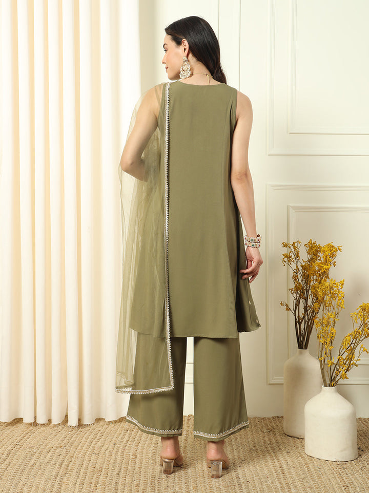 Mehndi-Green-Crepe-Foil-Printed-Straight-3-Piece-Kurta-Set