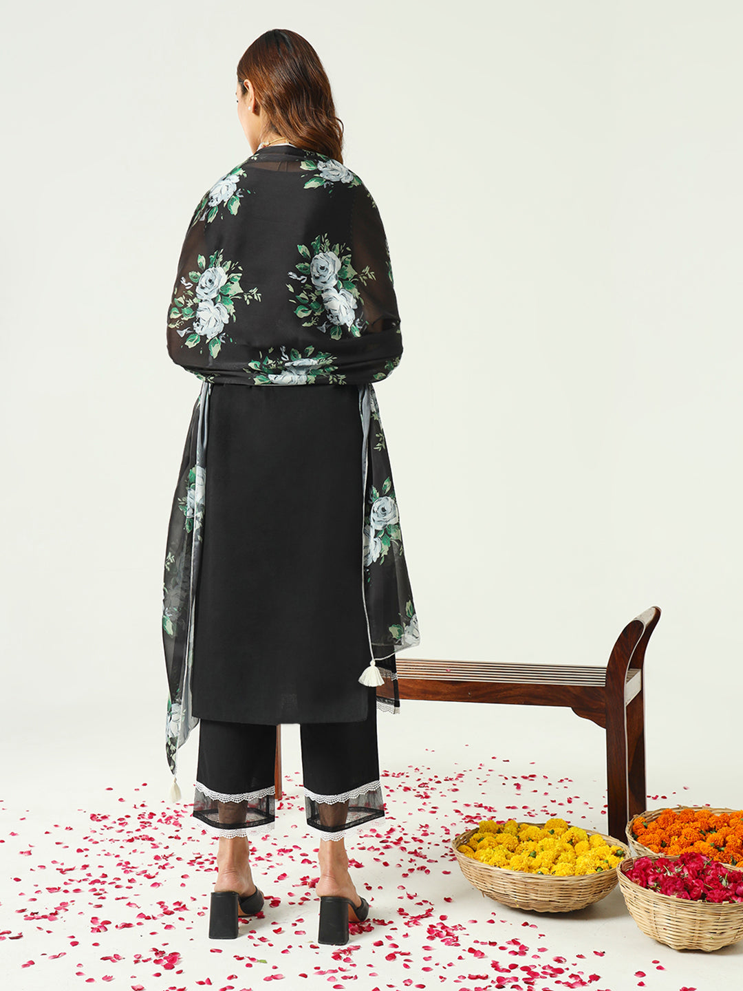 Black-Cotton-Embroidered-Straight-3-Piece-Kurta-Set