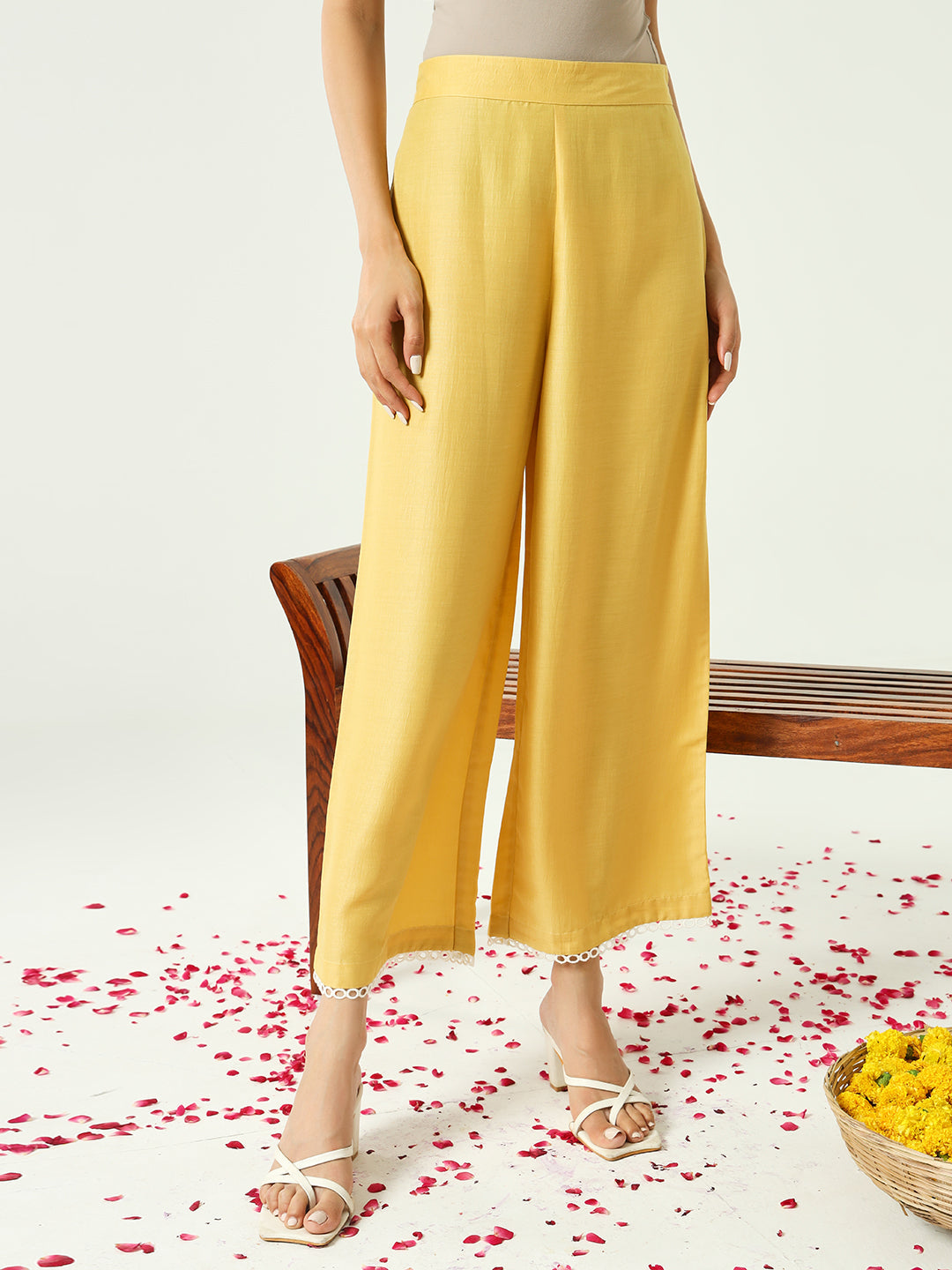 Yellow-Silk-Blend-Straight-3-Piece-Kurta-Set