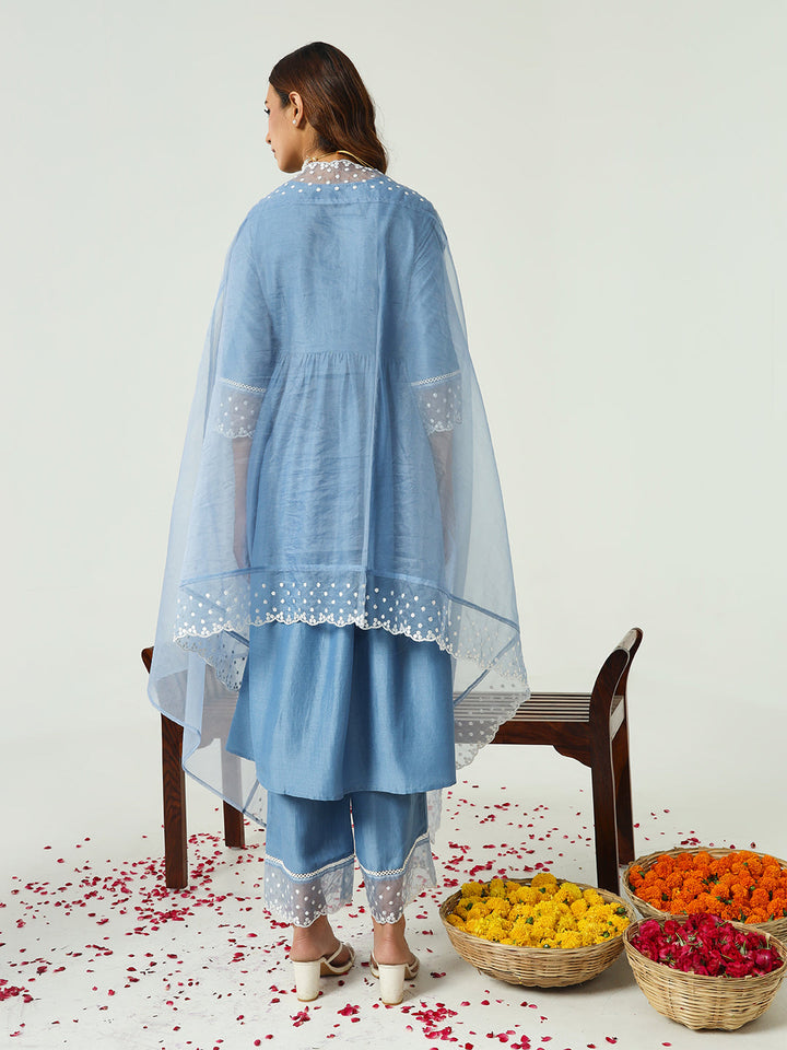Blue-Silk-Blend-Nayra-Cut-3-Piece-Kurta-Set