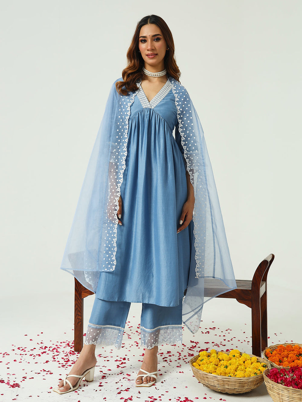 Blue-Silk-Blend-Nayra-Cut-3-Piece-Kurta-Set