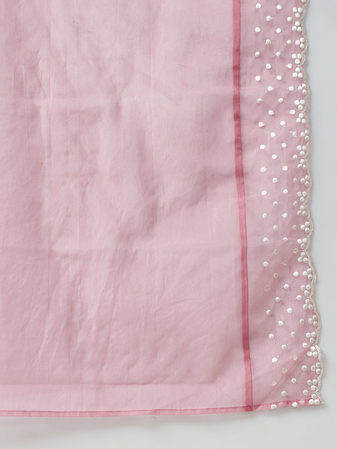 Pink-Silk-Blend-Flared-3-Piece-Kurta-Set
