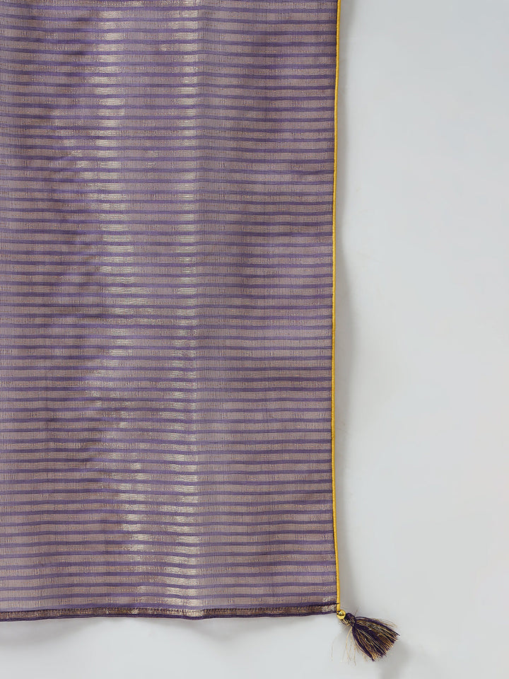 Purple-Chanderi-A-Line-3-Piece-Kurta-Set