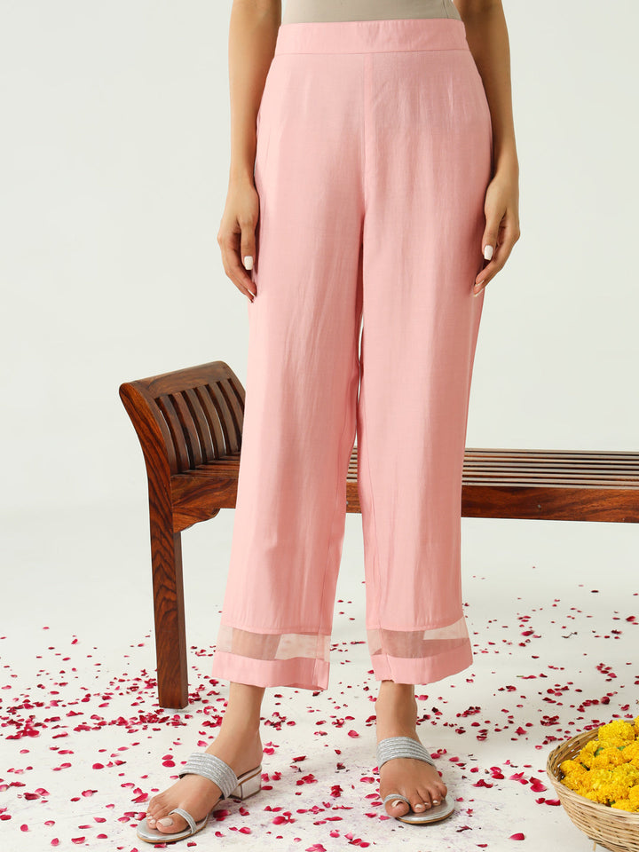 Peach-Viscose-Chanderi-A-Line-3-Piece-Kurta-Set