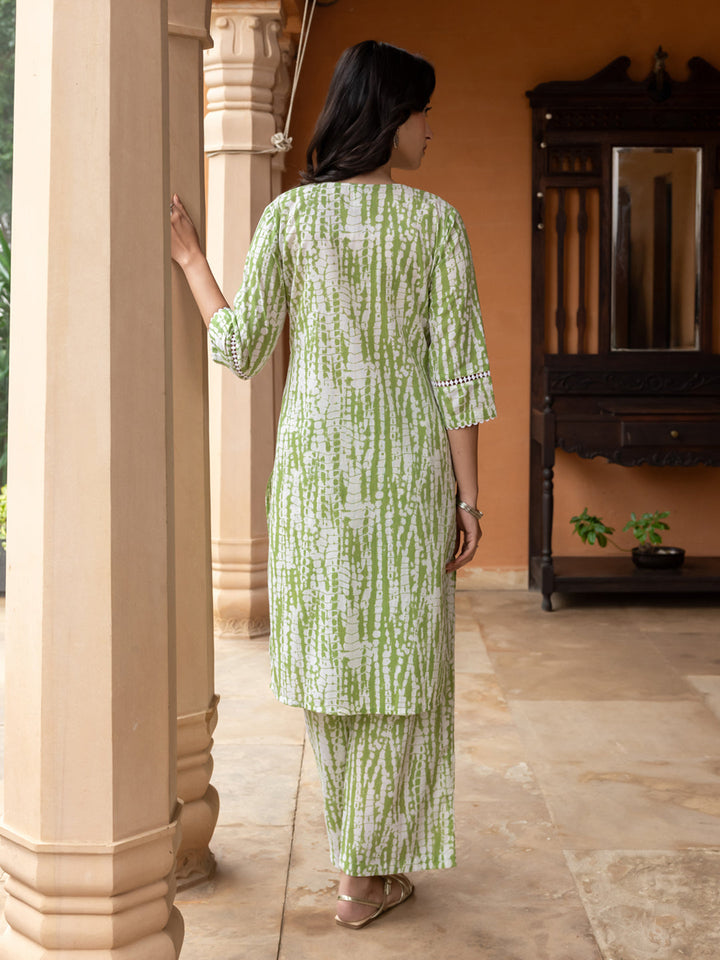 Green-Cotton-Straight-2-Piece-Kurta-Set