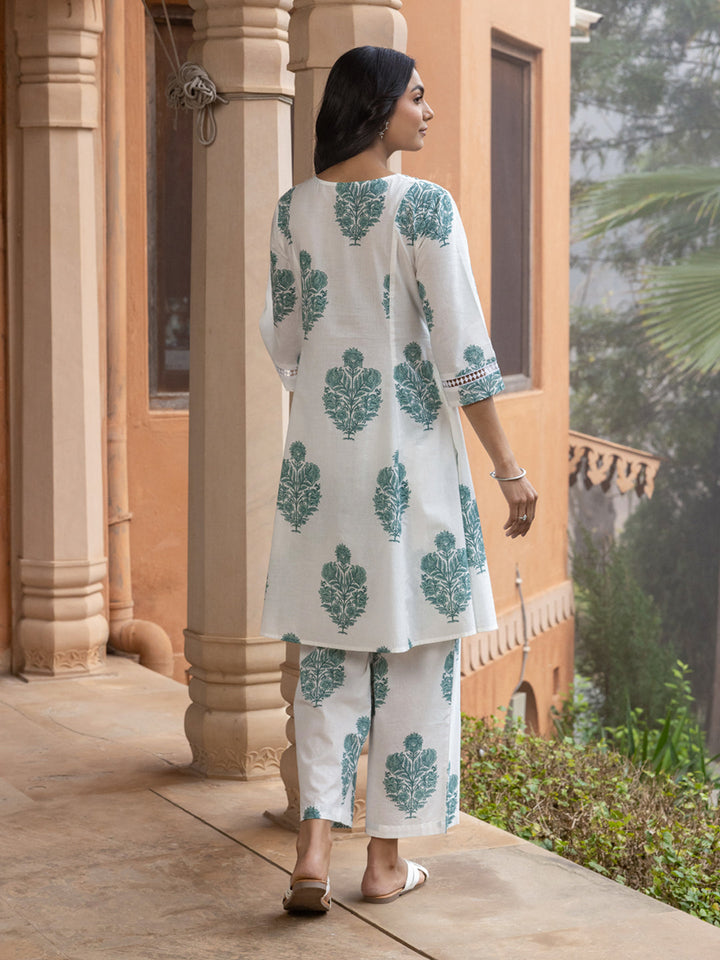 White-Cotton-Flared-2-Piece-Kurta-Set
