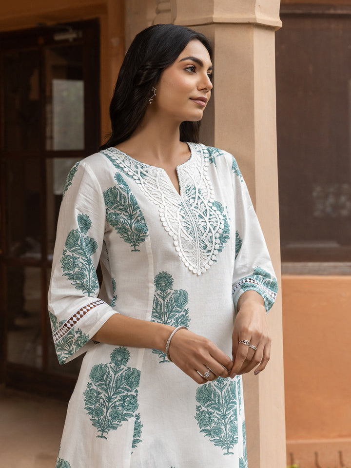 White-Cotton-Flared-2-Piece-Kurta-Set