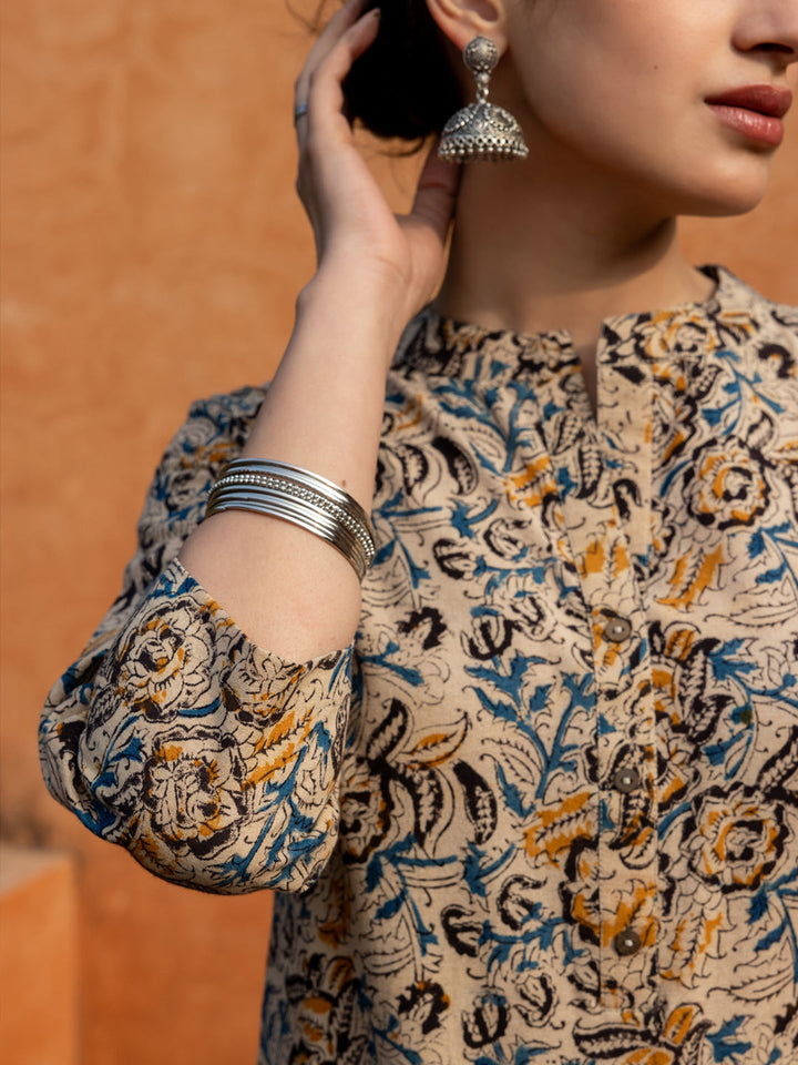Beige-Cotton-Floral-Print-Straight-2-Piece-Kurta-Set