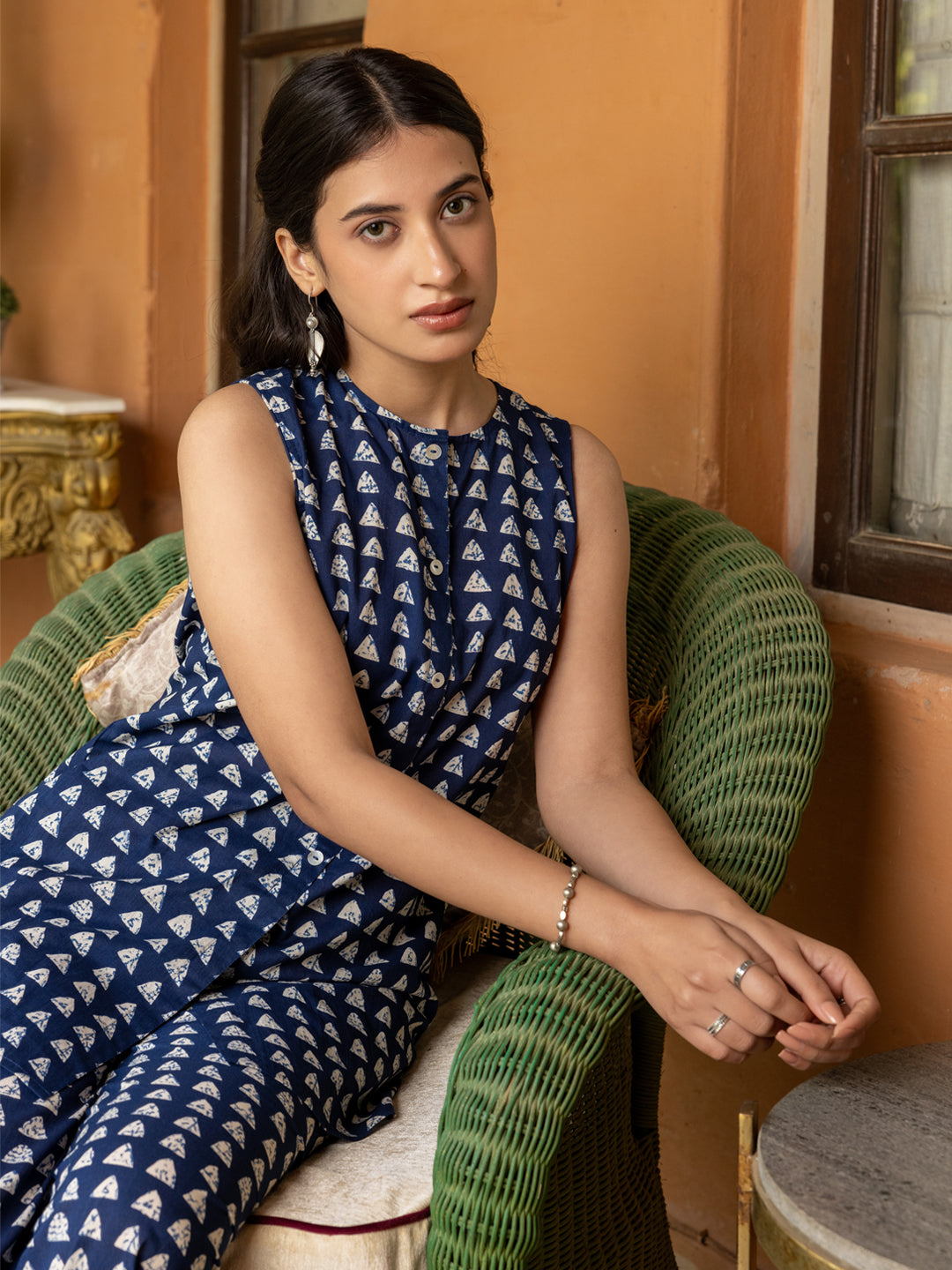 Navy-Blue-Cotton-Triangle-Printed-Co-Ord-Set