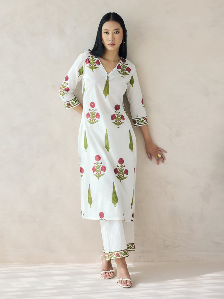 Off-White-Cotton-Maroon-Floral-Printed-2-Piece-Kurta-Set