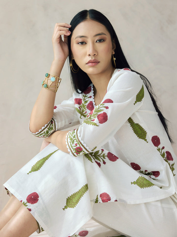 Off-White-Cotton-Maroon-Floral-Printed-2-Piece-Kurta-Set