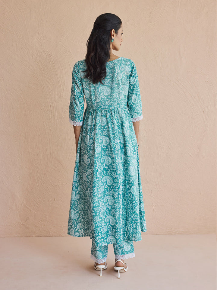Sky-Blue-Cotton-Firozi-Printed-Anarkali-3-Piece-Kurta-Set