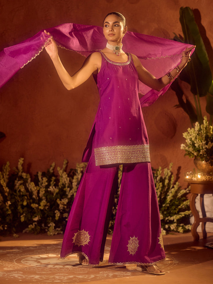 Purple-Viscose-Chanderi-Gotta-Patti-Work-Ethnic-Straight-3-Piece-Kurta-Set