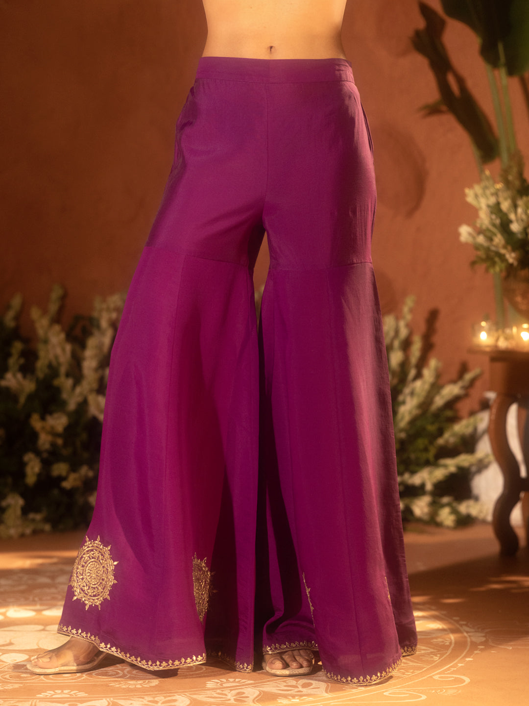 Purple-Viscose-Chanderi-Gotta-Patti-Work-Ethnic-Straight-3-Piece-Kurta-Set