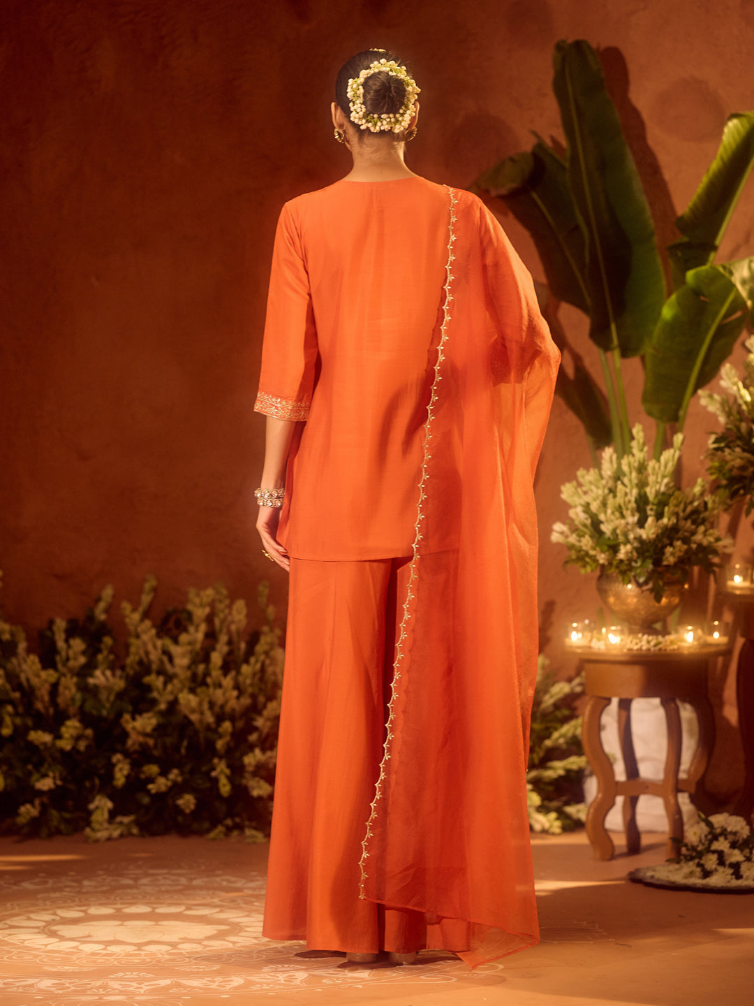 Orange-Chanderi-Embroidered-Straight-3-Piece-Kurta-Set