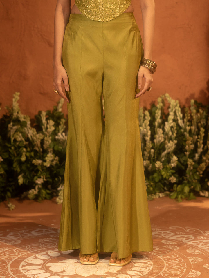 Olive-Green-Viscose-Chanderi-Embroidered-Ethnic-3-Piece-Kurta-Set