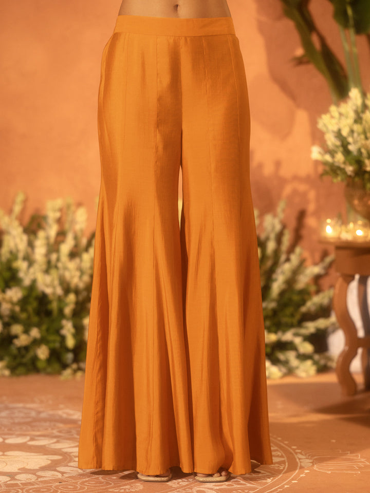 Orange-Viscose-Chanderi-Embroidered-Ethnic-Straight-3-Piece-Kurta-Set