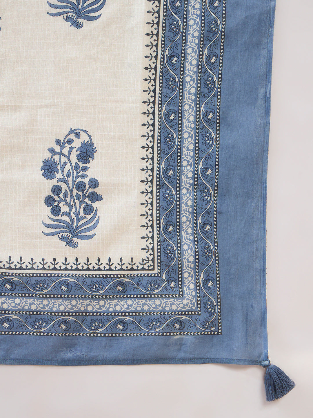 Powder Blue Embroidered Pure Cotton Kurta Set with Dupatta
