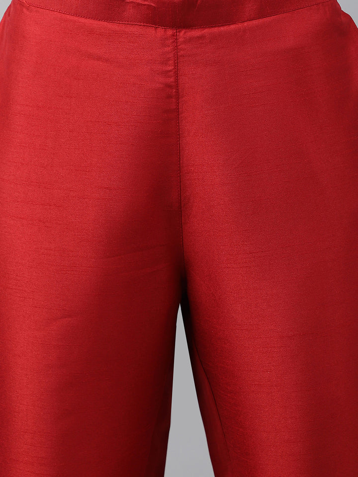 Crop-Top Red Co-ord Set with Jacket