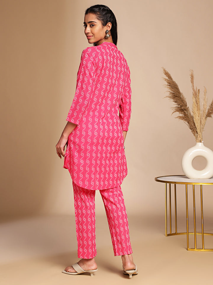 Pink-Cotton-Woven-Design-Co-ord-Set