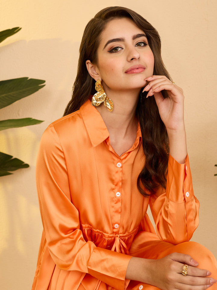 Orange Midi Dress