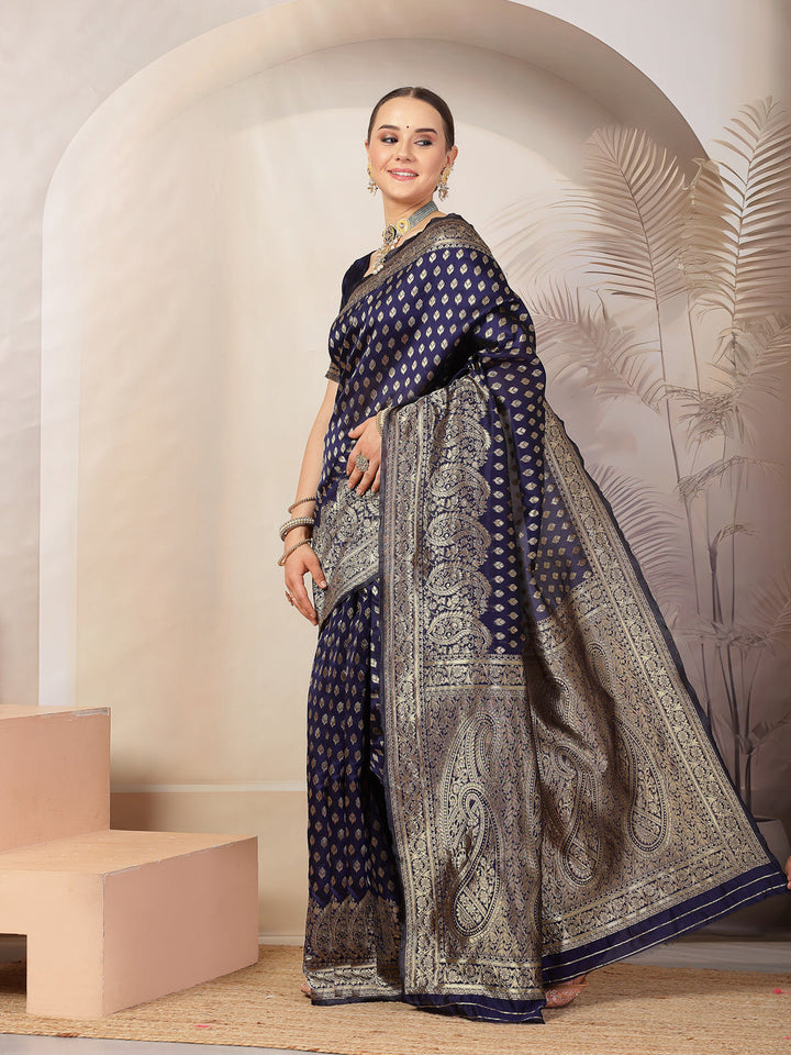 Blue-Silk-Ethnic-Motifs-Banarsi-Zari-Saree