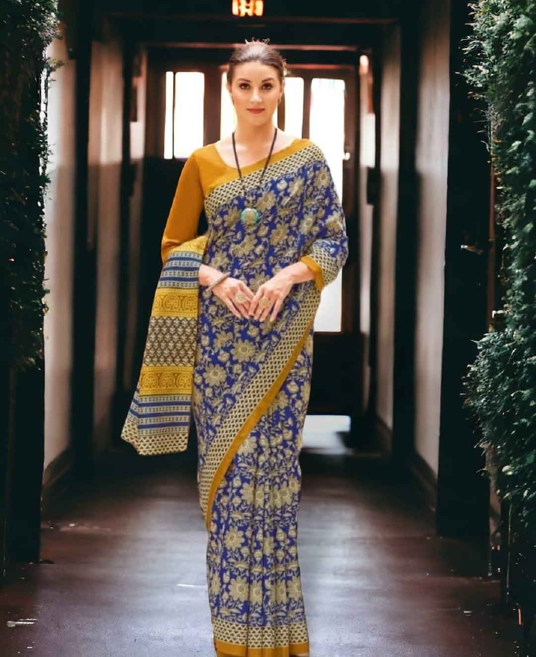 Purple-Bhagalpuri-Silk-Floral-Printed-Saree