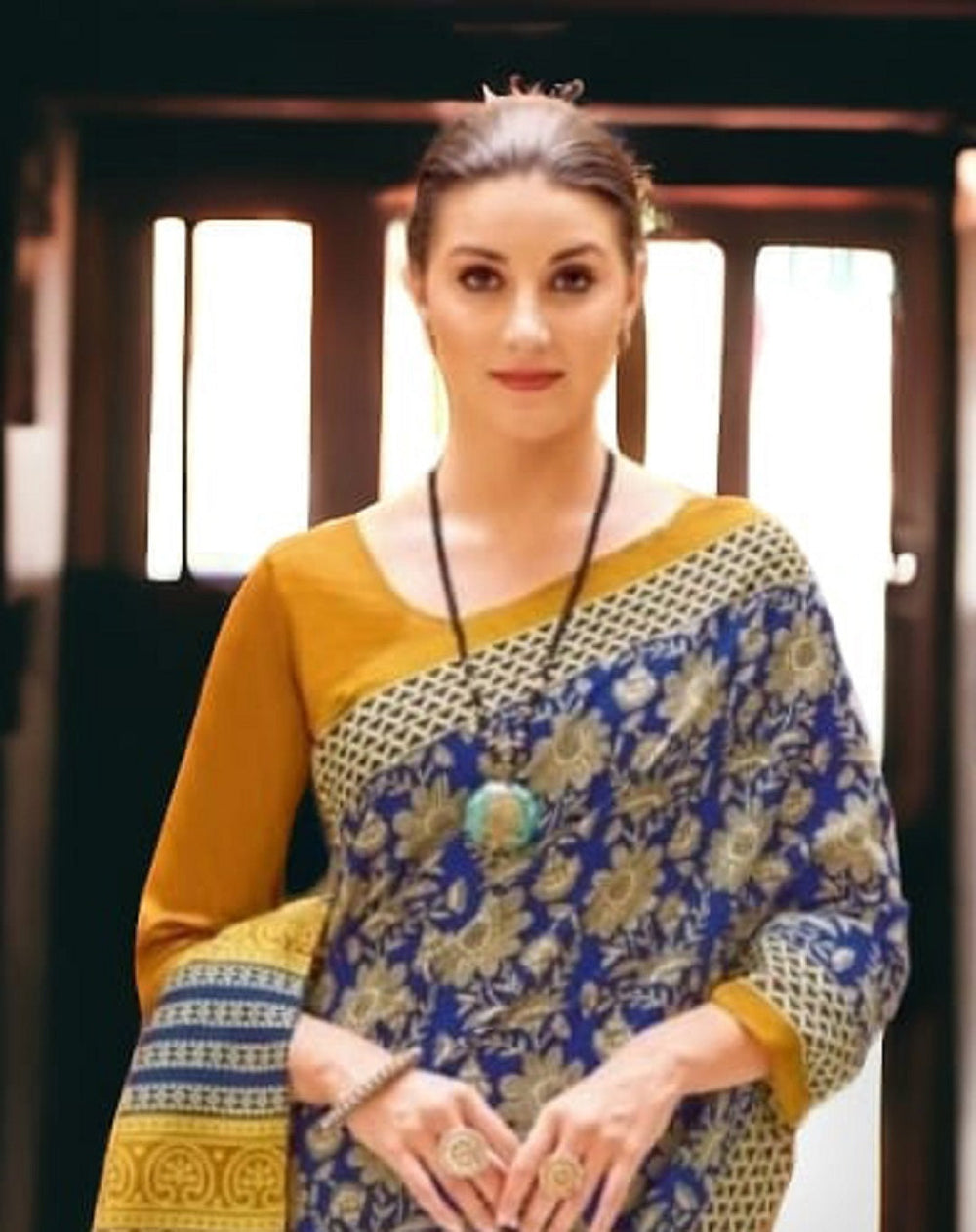 Purple-Bhagalpuri-Silk-Floral-Printed-Saree