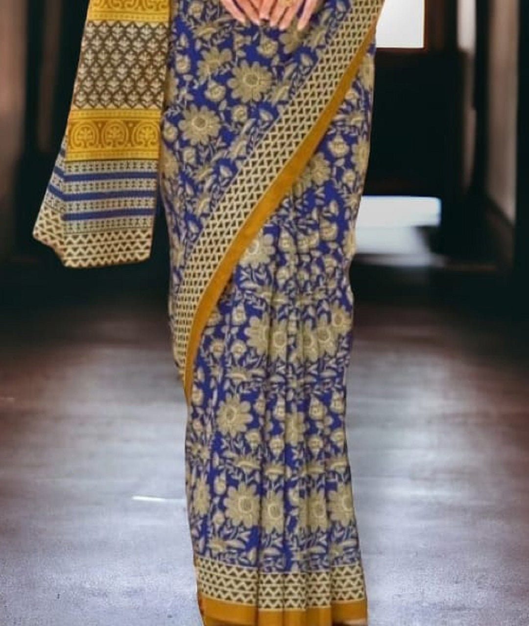 Purple-Bhagalpuri-Silk-Floral-Printed-Saree