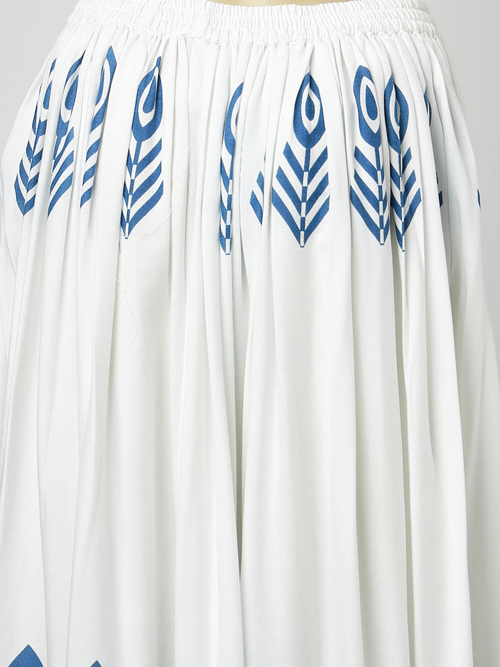 Blue Solid Rayon Co-Ord Set