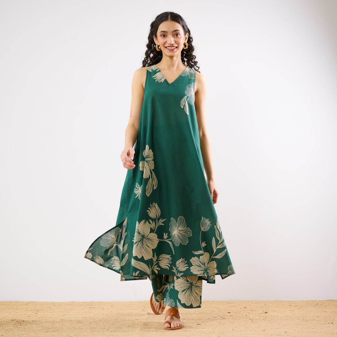Green-Cotton-Rosa-Aline-Sleevless-Emerald-Co-Ord-Set