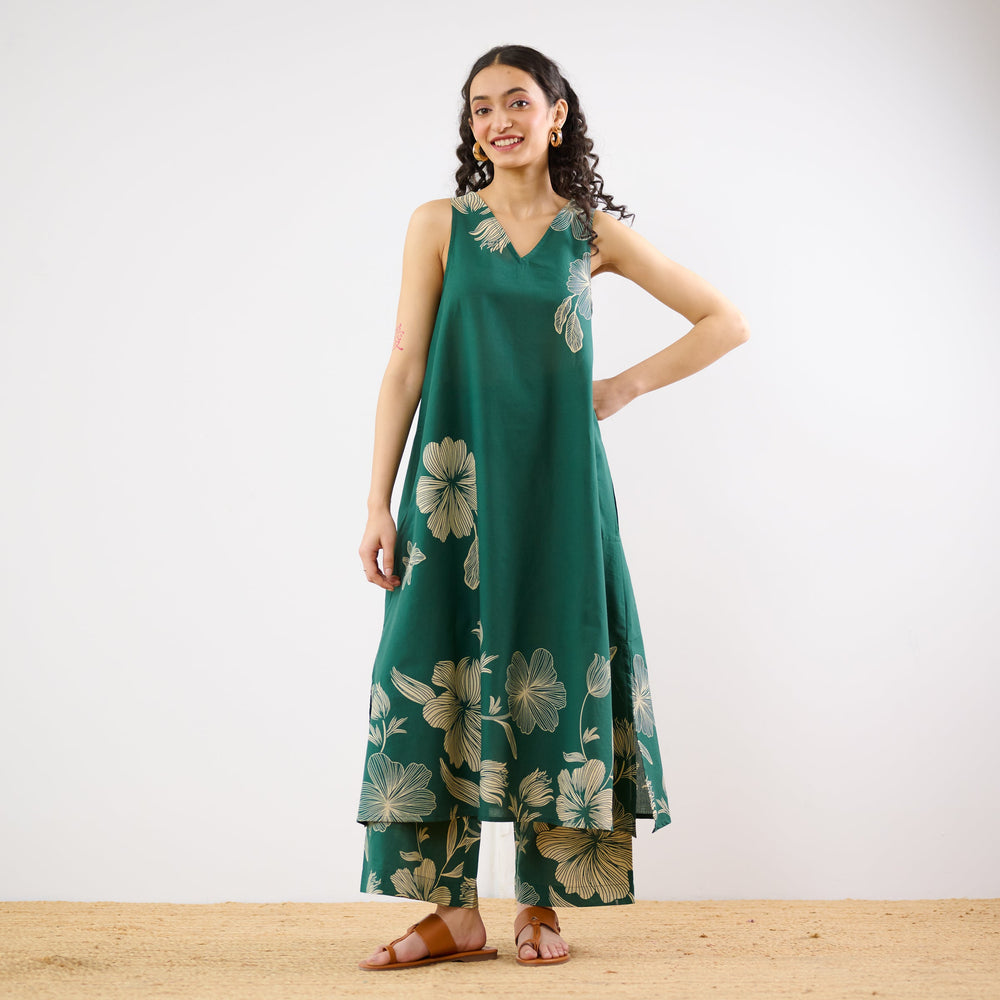 Green-Cotton-Rosa-Aline-Sleevless-Emerald-Co-Ord-Set