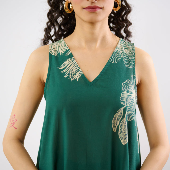 Green-Cotton-Rosa-Aline-Sleevless-Emerald-Co-Ord-Set