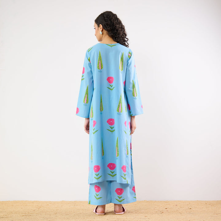 Sky-Blue--Begumbagh-Printed-Co-Ord-Set