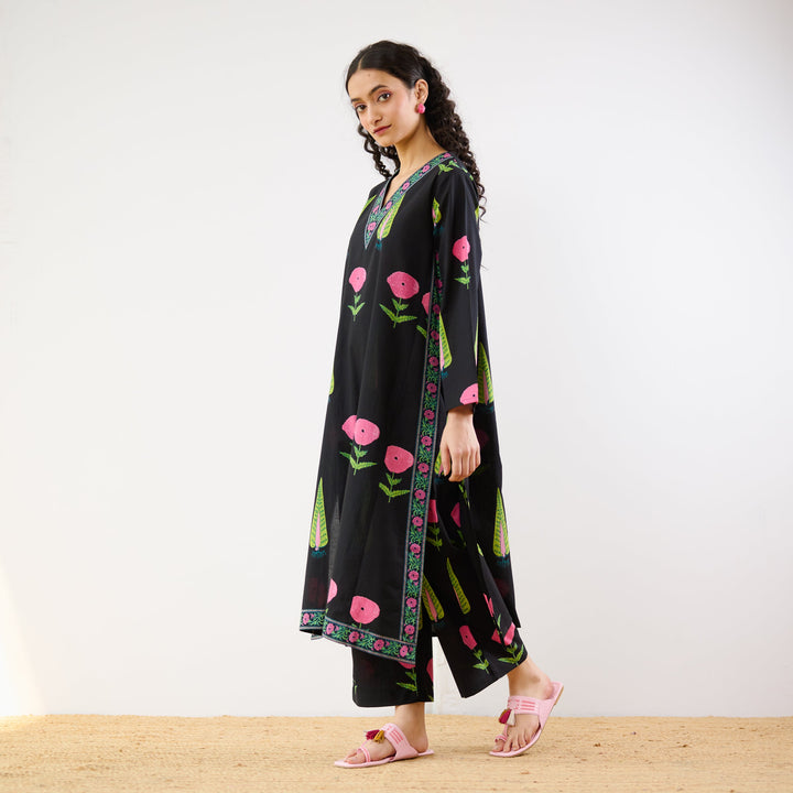 Black-Begumbagh-Printed--Co-Ord-Set