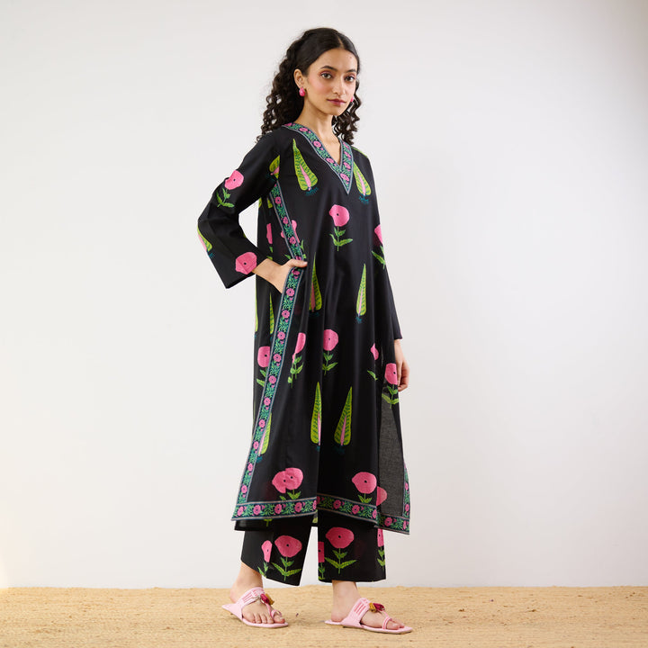 Black-Begumbagh-Printed--Co-Ord-Set