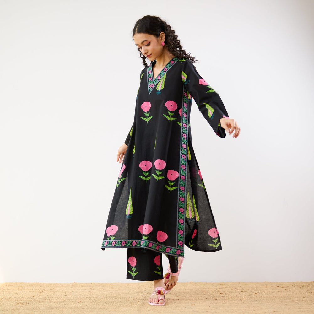 Black-Begumbagh-Printed--Co-Ord-Set