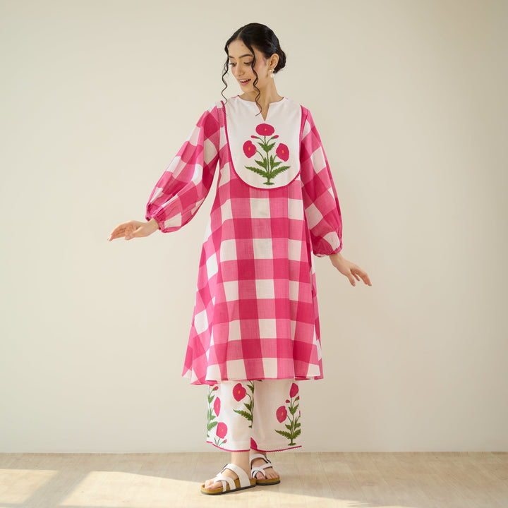 Rose-Pink-Cotton-Old-School-2-Piece-Kurta-Set